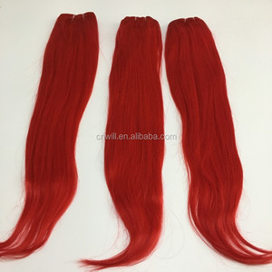 Extension di Capelli Brasiliani Rossi, Ciocche di Capelli Brasiliani Colore Rosso, Extension Non-Remy - Product Image 1