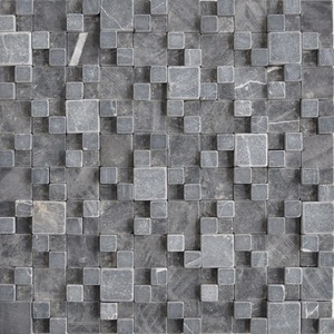 Mosaico de Mármol Beige Lander Stone, Diseño de <span class=keywords><strong>Cubo</strong></span> de <span class=keywords><strong>Rubik</strong></span>, Mosaico 3D para el Fondo del Bar - Product Image 2