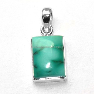 CASA DE PLATA pendentif en argent sterling personnalisé à la mode breloque en pierre précieuse turquoise pour les femmes fabrication en gros - Product Image 1