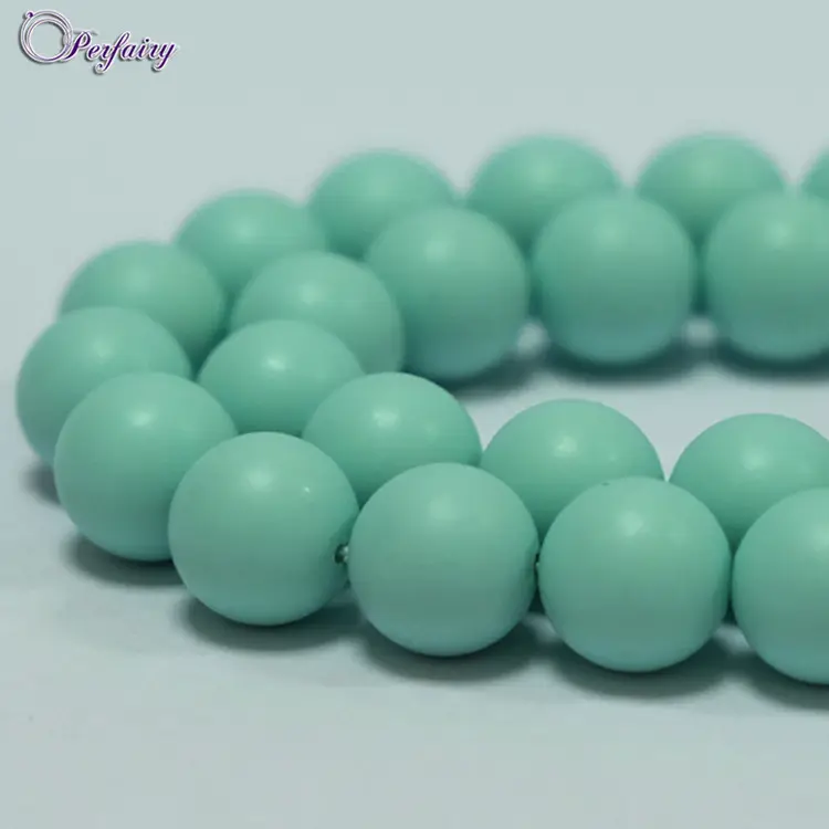 New jewelry bead light sky blue matte natural shell pearl beads for decorating