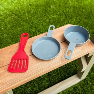 Children Wooden Playhouse Outdoor <strong>Fun</strong> With <strong>Kitchen</strong> and Sink Burners - Product Image 5