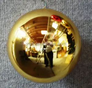 Shiny piepschuim kerstballen 20 cm goud plastic ballen
