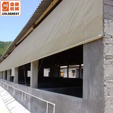 Broiler breeder chicken poultry shed design curtain system