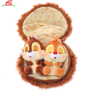 Classique En Peluche Animaux Puce <span class=keywords><strong>Dale</strong></span> En Peluche Châtaigne Avec Fermeture Éclair - Product Image 1