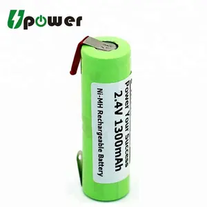 2,4 V 1300mAh Ni-Mh Akku mit Solder Tabs für Zahnbürste Rasierer