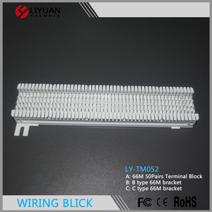 LIYUAN 66M <span class=keywords><strong>Telecom</strong></span> parti 50 paia RJ21 Jack morsettiera con blocco strizzatura staffa 66M - Product Image 6