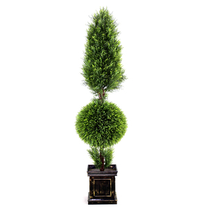<span class=keywords><strong>L</strong></span>. <span class=keywords><strong>Albero</strong></span> a spirale sottile di ginepro verticale con vaso rotondo verde scuro - Product Image 4