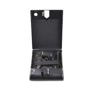 Gun Safes Portable Fingerprint Lock Safe Box Solid Steel Security Key Lock Safes For Money Valuables Jewelry Pistol Box