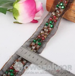 Farbe Acryl Stein Spitze Perlen Trim Handmade Für Schmuck Und Tuch LO10017