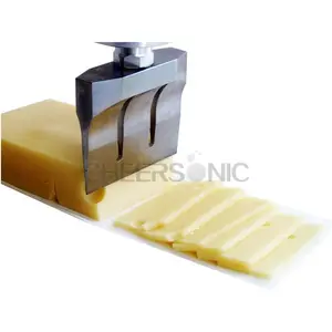 UFC350 ultrasonic cutting m/c to cut round hard cheese block has the same diameter(38cm) into equal segments each 250 gm