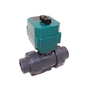 UPVC doble unión hilo DC24V CR04 resorte normalmente cerca motorizado solenoide de PVC Válvula de plástico - Product Image 2