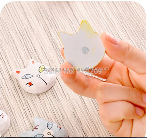 घर की सजावट के लिए चुंबकीय लवली प्यारा बिल्ली लकड़ी फ्रिज मैग्नेट - Product Image 2