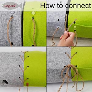 Juguetes para gatos de fieltro natural DIY, túnel plegable para cachorros, tela de PC de lujo ecológica <span class=keywords><strong>Animat</strong></span> - Product Image 6