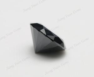Forma redonda 10 mm negro suelto piedras sintéticas <span class=keywords><strong>brillante</strong></span> cubic zirconia piedras gemas - Product Image 5