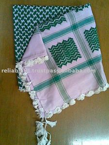 Yashmagh été mode carré chaud arabe Hijab écharpe brodé Polyester toile musulman Ghutra - Product Image 2