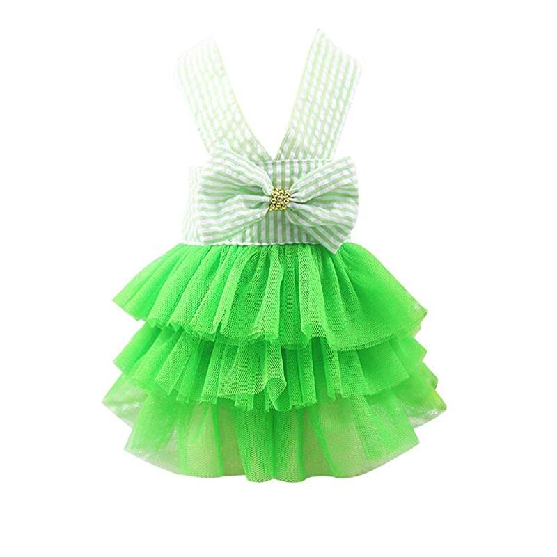 Pink Tulle Tutu Dress For Small Dogs – French Bulldog, Pug, Corgi Summer Princess Dress With Jacquard Mesh Skirt