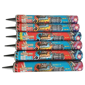 Outdoor Multi-color Shots 666S Magic Shots Schieten Bal Gatling Kaars Barrage Vuurwerk