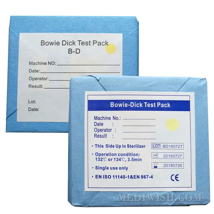 in accordance with EN ISO 11140-4 sterilization use bowie dick testing pack bowiedick test package with lead-free indica