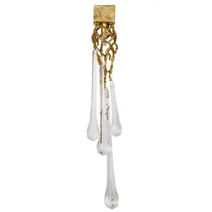 Lampade da parete lampadario moderno in cristallo a goccia di vetro miglior prezzo applique da parete in oro di lusso ramificato albero di rame decorativo moderno 5000