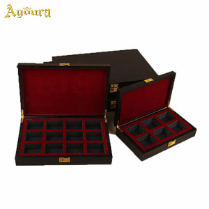 Cerradura de metal de lujo, caja de concha de madera, 23x14x5cm - Product Image 5