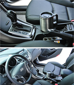 Çift paslanmaz çelik 12V araba USB kupa plug-in ısıtmalı termos şarj yalıtım kupalar elektrikli fincan ısıtmalı kupa ısıtıcı - Product Image 5