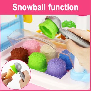 Carrito de <span class=keywords><strong>helados</strong></span> de plástico, juego de comida de juego de imaginación para niños, <span class=keywords><strong>juguete</strong></span> para niños y niñas inspirado en camión de comida real - Product Image 3