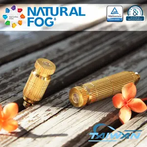 Taiwan Natural Fog Cleanable and Drip Free Fan Patio Cooling Brass Mist Nozzle