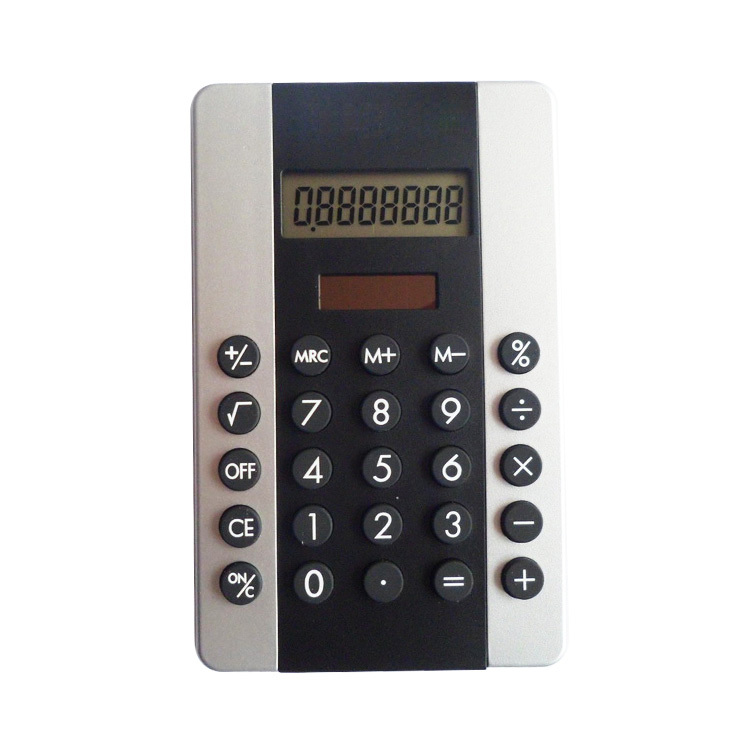 Top Selling 8 Digit Dual Power Super Thin Plastic Calculator Promotional Gifts