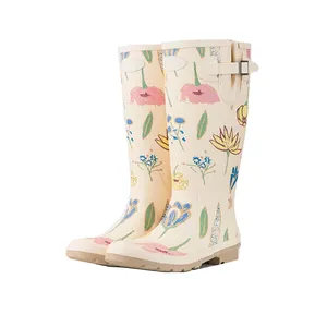 posh comfy ladys UK floral rain boots print wellington boots rubber rainboots