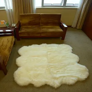 De piel de cordero alfombras de piel de oveja islandesa alfombra Sexto (6-Pelt)