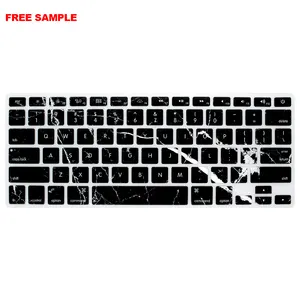 Película protetora de teclado, amostra grátis de capa de teclado de silicone personalizada à prova de poeira para macbook pro 13 polegadas