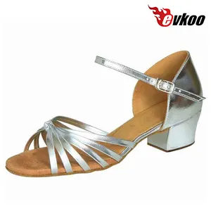 Ladies fashionable low heel latin dance shoes with manufacturer price high quality