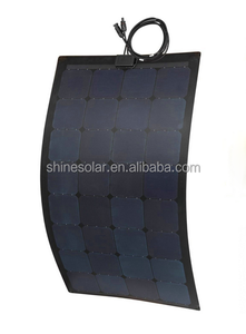 Impermeable celular SunPower 100 W ETFE fibra de vidrio negro semi-flexible panel solar monocristalino - Product Image 2