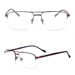 Carré prêt stock demi-cadre fantaisie mémoire cadre optique de lunettes pour femmes - Product Image 1
