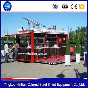 Prefabricadas China Anti óxido moderno <span class=keywords><strong>Modu</strong></span> pequeño kiosco Bar tiendas cabinas Club tiendas contenedor Casa de café Café público habitación - Product Image 4