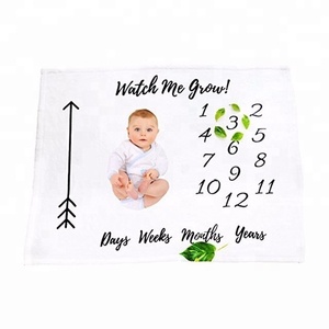 Customer Design Baby <strong>Milestone</strong> <strong>Blanket</strong> Soft Fleece <strong>Blankets</strong> - Product Image 1