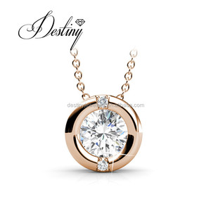 Ensemble de bijoux pendentifs et boucles d'oreilles Fashion Daisini orné de cristaux <span class=keywords><strong>Swarovski</strong></span> <span class=keywords><strong>parure</strong></span> de bijoux en plaqué or 18 carats pour femme - Product Image 6