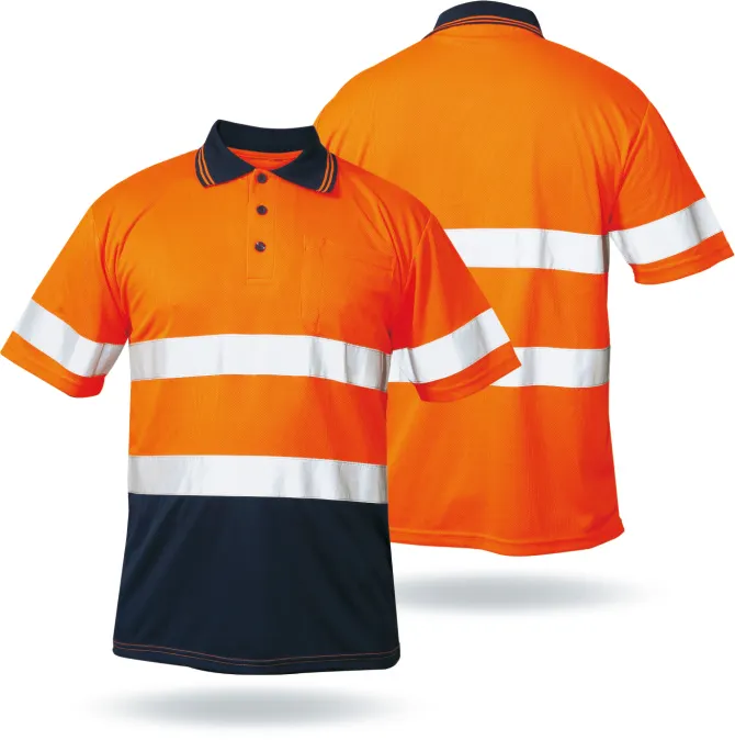 safety reflective working t-shirt work wear for men fluorescent polo workwear