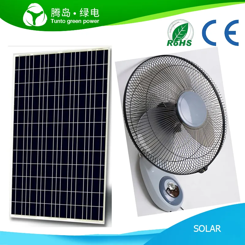 चीन सबसे अच्छा 12V डीसी हवा शीतलन प्रशंसक, 16 इंच सौर ऊर्जा दीवार घुड़सवार चाकू रहित प्रशंसक