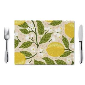 Colorido fruta impermeable Montaña Rusa mantel para mesa de comedor mat de mantel de posavasos