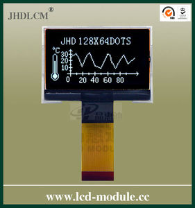Resolución 128x64 de matriz de puntos lcd módulo jhd12864-g123btw-bl - Product Image 1