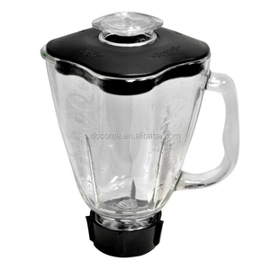 Jarra de Vidrio DOCOME de 1.75L con Tapa, Cuchilla y Base para <span class=keywords><strong>Licuadora</strong></span> <span class=keywords><strong>Oster</strong></span> 4918, Jarra de Vidrio Tipo Cubo, <span class=keywords><strong>Vaso</strong></span> de Vidrio Trebol - Product Image 1