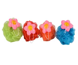 New Design Flower Shaped Shower Scrubber Baby Body Mesh Sponge Sold To More Than 45 Countries And Regions All Over The World