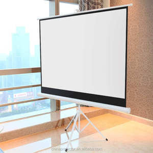 100 Projector Screen OEM Matte White Tripod Standing Screen Portable Projection Screen For Projector Outdoor Indoor 100 Inches