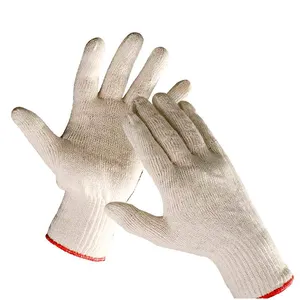 Natural white knitted hand cotton gloves 50g for sale in Korea