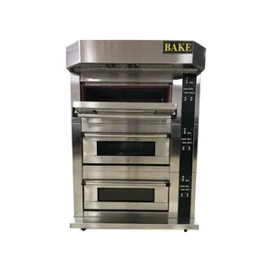 full-automatic bread bakery oven price 3 deck 6 trays oven for pizza shop CE /Industrial bakery