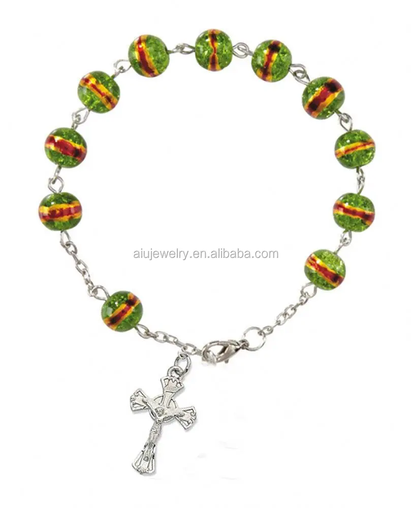Bracelet catholique en perles de Murano, vente en gros, usine