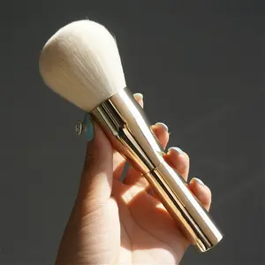 High Quality Single Big Powder Makeup Brushes Blush Facial Cosmetics Brush 1pc with BLUSHER Synthetic Hair Brown or Beige 1pcs