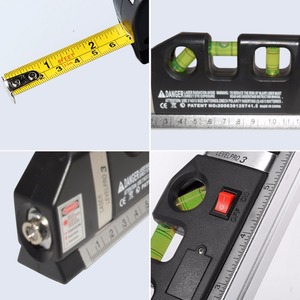 Nouveau niveau laser <span class=keywords><strong>pas</strong></span> <span class=keywords><strong>cher</strong></span>, mètre de mesure horizontale et verticale, ruban de mesure de 8 pieds, aligneur - Product Image 5