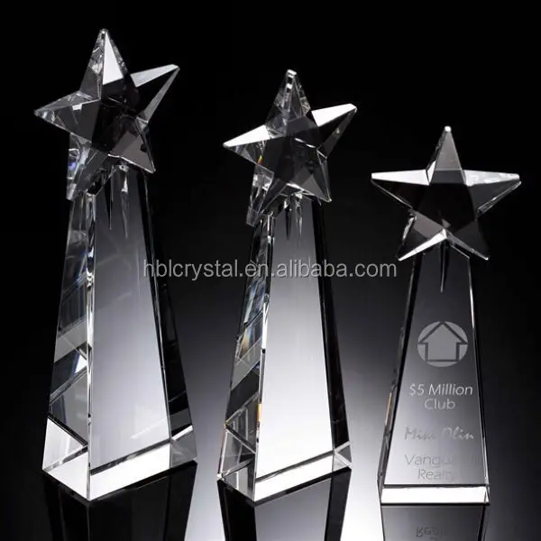 Honor of crystal Nice Star Goodness Crystal Award For Company Celebration Prize